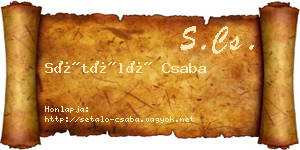 Sétáló Csaba névjegykártya