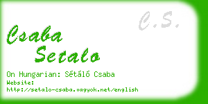csaba setalo business card